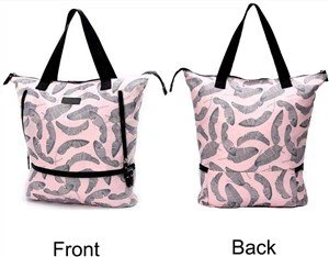 Bolso de mano con bolsillo frontal con soporte para esterilla de yoga