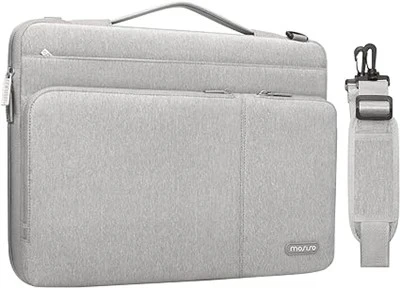 Bolso de hombro gris avanzado para portátil